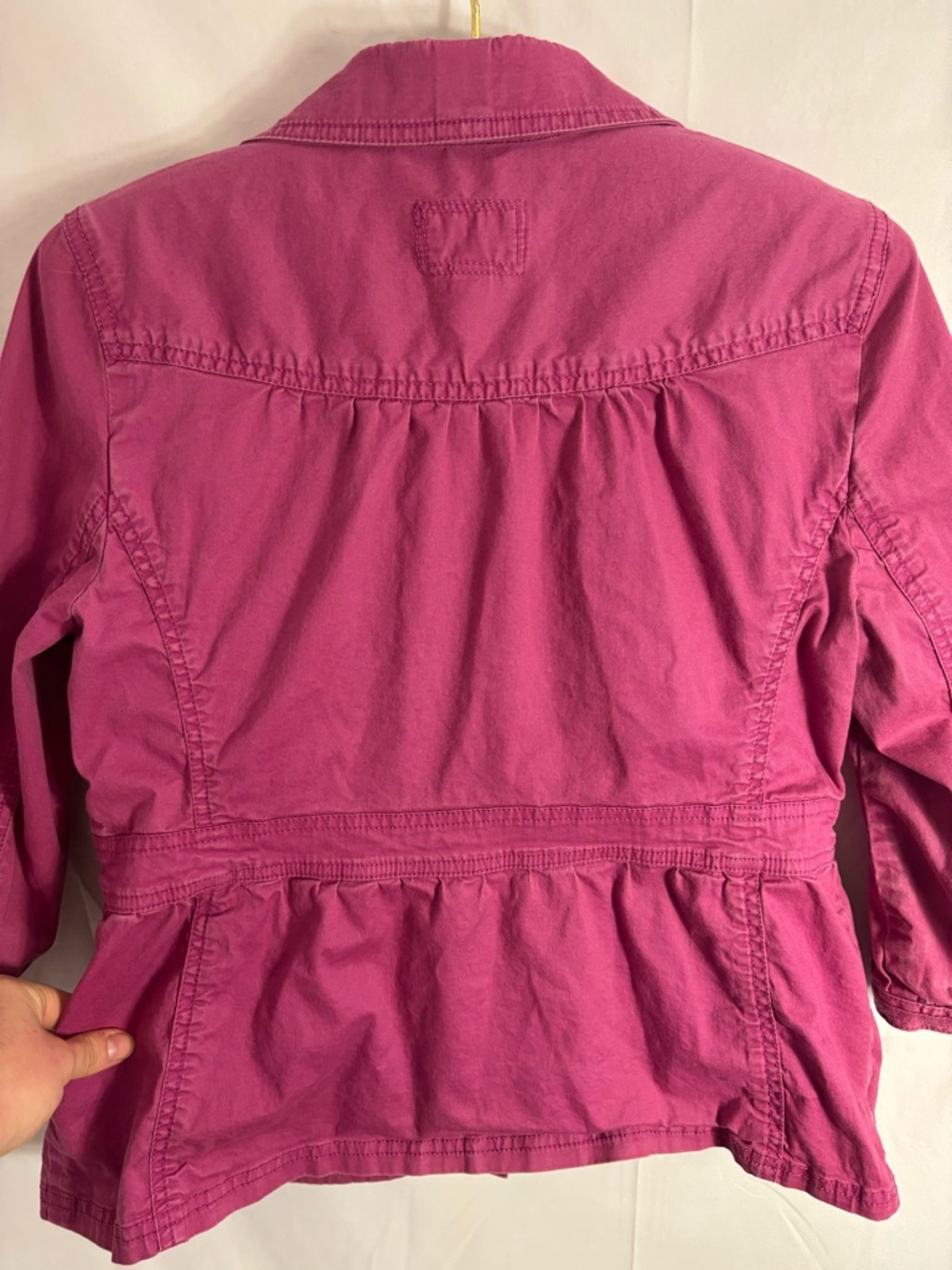 Magenta Pink Babydoll Artsy Indie Sleeze Twee Lightweight Spring Jacket Size M - Picture 12 of 13